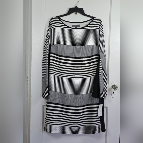 NWT Donna Ricco Striped Dress Size 14 - Picture 1 of 13